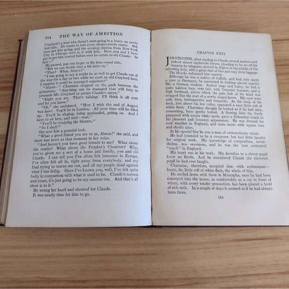 Antique 1913 The Way Of Ambition By Robert Hichens Hardcover Book - Picture 8 of 11